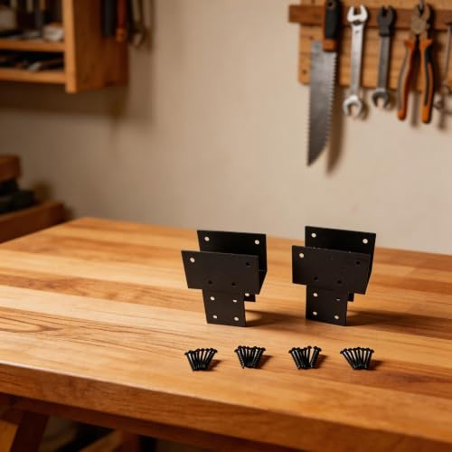 Pièce de rechange pour tonnelle - 10 x 10 cm - Support en métal pour réparation de tente de pavillon - Finition noire