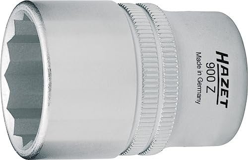 HAZET Steckschlüsseleinsatz Doppelsechskant 900Z-15 15mm I Antrieb 1/2 Zoll I Chrom-Vanadium-Stahl, robustes Design
