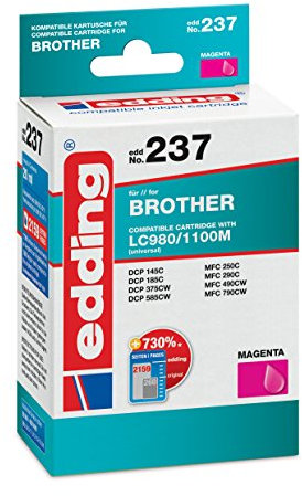 edding 18-237 Druckerpatrone EDD-237 Ersetzt: Brother LC980M/LC1100M, Einzelpatrone