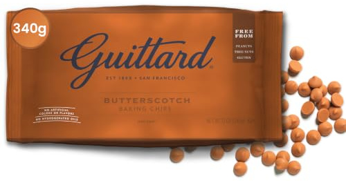 Guittard Butterscotch Baking Chips – Pépites de Butterscotch de San Francisco, 340 g – Crémeux & Aromatique avec une Note de Caramel – Idéal pour les Cookies, Gâteaux, Desserts & le Chocolat Chaud