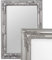 LEBENSwohnART Wandspiegel BESSA Silber antik 70x50cm barock pompös Spiegel Design Holzrahmen Schminkspiegel Frisierspiegel