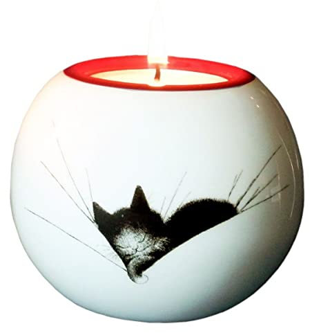 Teelichthalter Gros Dodo/das Nickerchen (Kugel) - Albert Dubout Katzen #110