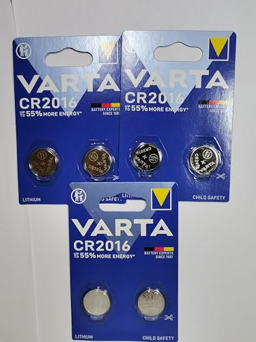 VARTA Confezione da 3 blister da 2 batterie al litio 6016 CR 2016