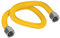 Flextron FTGC-YC38-30 28 Flexible Epoxy Coated Gas Line Connector with 1/2 Outer Diameter and Nut Fittings, Yellow/Stainless Steel