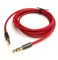KetDirect Cable de audio negro rojo de 0,45/0,91/1,37/1,83/2,74 m, chapado en oro, 3,5 mm macho a 2,5 mm macho, cable de coche, cable auxiliar de audio para auriculares para Apple, Android, Smartphone, Tablet y MP3
