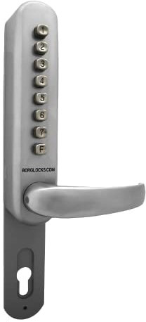 BORG LOCKS BL6100 Digitalschloss mit UPVC-Verlängerung, schmal, Chrom matt