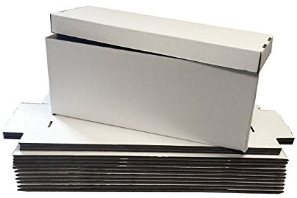 Bundle of 10 LONG Comic Storage Box - Holds 200 - 225 Comic Books - WHITE by Max Pro