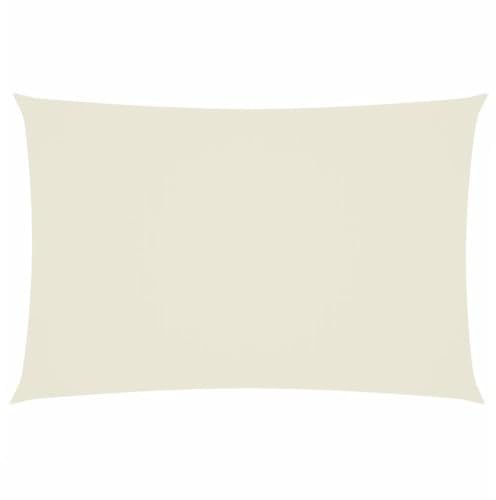 vidaXL Parasole a Vela Tenda da Sole Elegante Moderna Quadrata Anti UV Giardino Frangisole Terrazza Balcone in Tela Oxford Rettangolare 2x4 m Crema