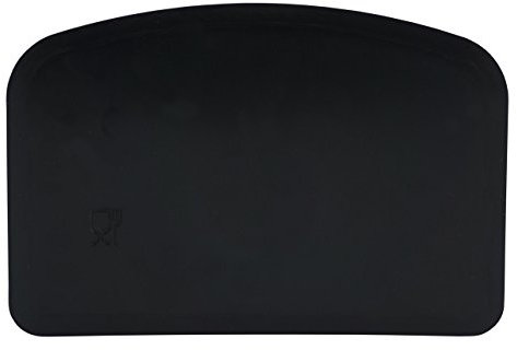 Schlesinger, raschietto a spatola, in polipropilene, flessibile, per uso alimentare, dimensioni:146 x 98 x 1,65 mm, vari colori., Polipropilene, Nero , 1 pezzo