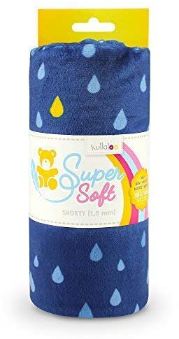 kullaloo Microfaser-Plüsch Stoff Shorty in vielen Farben - 1,5mm Florlänge, EN71-3 & EN 71-9 Zertifiziert (Dreamy Drops)