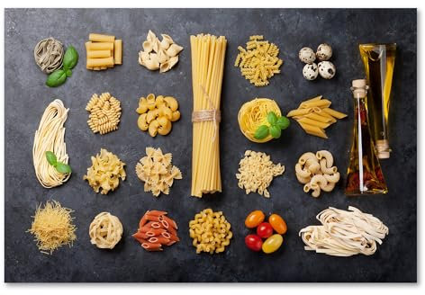 Postereck - 1225 - Pasta Variation, Nudel Spaghetti Küche Kochen Öl - Wandposter Fotoposter Bilder Wandbild Wandbilder - Poster - 3:2-61,0 cm x 40,5 cm