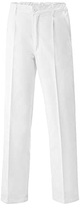 EXNER Herren-Koch-Hose, Bäcker-Hose, Baumwoll-Mischgewebe, Farbe weiß, Größe 66