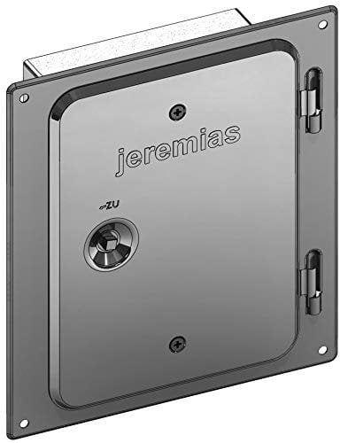 Jeremias | Edelstahlkamintüre 210 x 140 mm | mit Schiebestutzen 60 mm