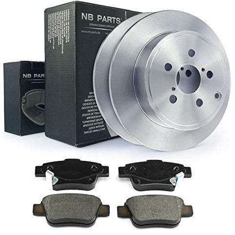 NB PARTS Bremsscheiben 280mm voll Bremsbeläge hinten passend für Toyota Avensis T25 Kombi