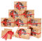 HOWAF 12Stk Weihnachts Kekskästen Boxen Weihnachten Kraft Geschenkboxen mit sichtfenster Weihnachten Keksschachtel Plätzchen Cupcake Box Geschenkkarton Verpackung für Muffin, Süßigkeiten, Schokolade