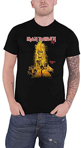Iron Maiden Men's Debut Album 40th Anniversary T-shirt Black