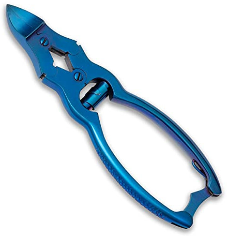 Nagelzange Nagelschere Zange Extra Stark Doppelte Übersetzung Nailcutter - 51 Farbig (Blau)