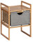 WENKO Table de nuit bois, bout de canapé bois, avec tiroir en tissu, Bois Bambou, Bahari, 40 x 56 x 40 cm