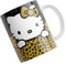 Taza Kitty leopardo - Cerámica Alta Resistencia 330 ml. - Apta Microondas y Lavavajillas