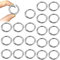 KYYLZ 20 Pz 28mm Clip Scatto Molla Rotonda, Moschettoni a innesco, Gancio Fibbia Portachiavi-O, Anello Moschettone per Borsetta, Anelli aperti, Applica a Borsa,Tracolla for Accessorio Organizzato