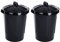 Easy Shopping® 80 Litre 80L Extra Large Black Plastic Dustbin Kitchen House Garden Storage Animal Feed Unit Bin with Clip Locking Lid (2)