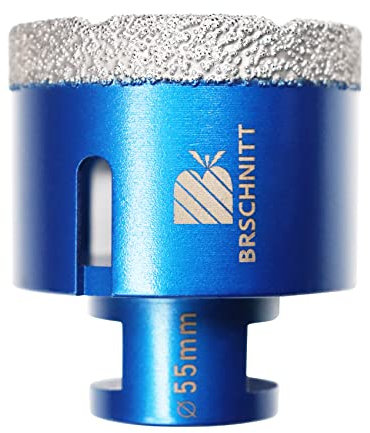 Diamant Fliesenbohrer 55mm - M14 Diamantbohrer Lochsäge für Fliesen Porzellan Keramik Marmor Granit Bohrungen, für Winkelschleifer