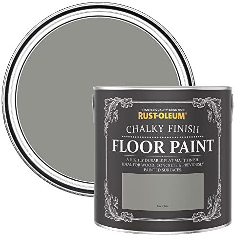Rust-Oleum Grey Scratch-Resistant Floor Paint in Matt Finish - Grey Tree 2.5L