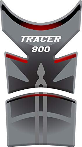 PARASERBATOIO ADESIVO RESINATO EFFETTO 3D compatibile con YAMAHA TRACER 900 (Rosso)