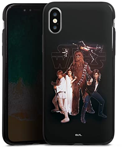 Slim Case extra dünn kompatibel mit Apple iPhone X Silikon Handyhülle schwarz Hülle Star Wars Fanartikel Rebell