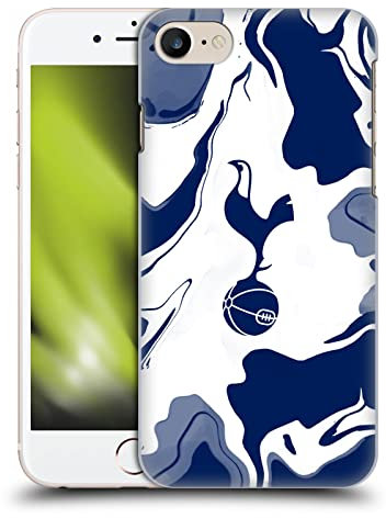 Head Case Designs Officially Licensed Tottenham Hotspur F.C. Blue And White Marble Badge Hard Back Case Compatible With Apple iPhone 7/8 / SE 2020 & 2022