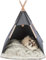 TRIXIE modernes und kuscheliges Tipi für Hunde und Katzen, Höhle aus Filz mit rutschfestem Boden - 36278, Anthrazit