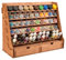 Plydolex Paint Organizer with 65 Holes of 2 Sizes - Wall-Mounted Wooden Craft Paint Storage - 16.3x6.6x12.6 inch