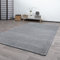 Steffensmeier Kurzflor Teppich Pisa | Wohnzimmerteppich | Modern | Pflegeleicht | Grau, Größe: 120x180 cm