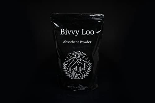 CarpLife Products Ltd Bivvy Loo Camping Toilet Absorbent Powder 1kg - Each bag lasts 100 uses ! - For use in portable toilets - 10 grams of powder converts up to 1 litre of liquid to a manageable gel