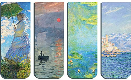Haowul 4pcs Weltberühmte Gemälde Magnet Lesezeichen Retro Van Gogh Starry Sky Buch Mark Stationery Material School Office Supply