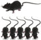 ibasenice Halloween Fake Rat - 6Pcs Simulation Mouse Model Cat Toys Realistic Fake Rats Prank Toy Scary Rat Toy Tricky Prop