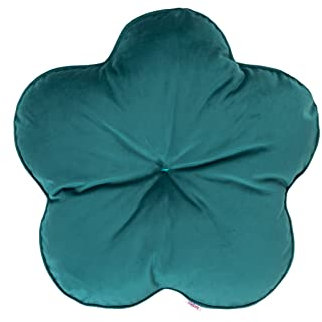beties Samt&Sonders Serie Kissen Blume ca. 50 Ø cm Deko- Formkissen gefüllt (Petrol)