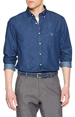 GANT Regular Fit Hemd Langarm geknöpft rot
