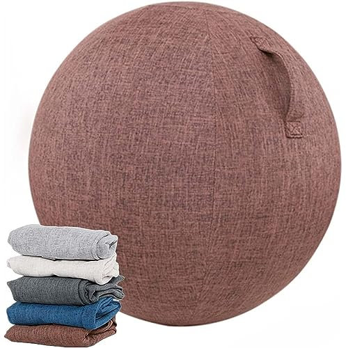 Übungsballbezug 55/65/75 cm Sitzball Büro Bezug rutschfest Dauerhaft Yoga Ball Hülle Mit Griff Faltbar Stabilität Balance-Ball Staubdicht Faltbarer Stoffbezug,004,55cm/21.65inch