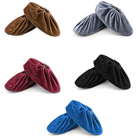 ANNTIM 5 Pares Cubre Zapatos, Cubrezapatos Reutilizables Antideslizante del Zapato, Reutilizables Zapatillas Cubierta Cubierta del Zapato Lavable para Protección para Adulto el Hogar, la Oficina