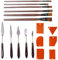 Eowppue Structure Paste Fine Spatula, 5 Paint Palette Scrapers, 6 Orange Scrapers, 6 Painting Pens, Textured Paste, Serrated Spatula, Adhesive Spatula, Painter's Spatula