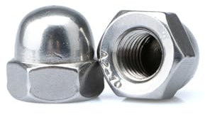 Dado Cieco M8 in Acciaio Inox 16 Pezzi Dadi a Cupola Esagonali Dado Cieco Testa Chiusa in Acciaio Inox A2/70 DIN 1587