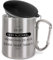 Es ist kein Alkohol wenn man es aus einer Tasse trinkt | Edelstahl-Trinkbecher mit Karabinerhaken und Deckel | Geschenkidee | 330 ml | Becher | Camping | Vereine | Silber