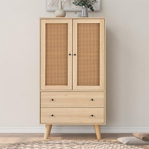 VRYGLEN Wohnzimmer Sideboard, Kommode Stehschrank Aufbewahrung, Sideboard TV-Tisch mit Türen und Schubladen, Sideboard mit großem Stauraum