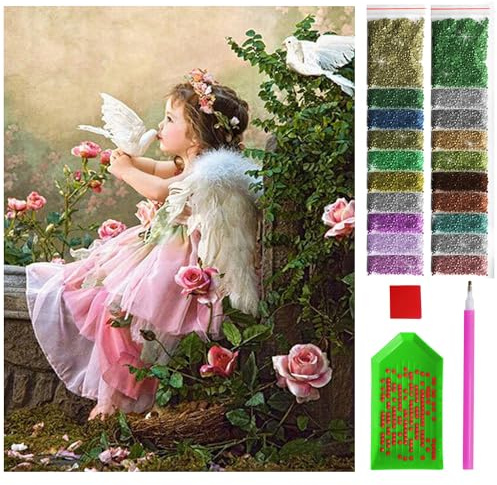 ARTULIO Diamond Painting Set - Mädchen in der Natur - 30x40 cm – 5D Diamant Painting Bilder DIY, Diamond Painting Erwachsene