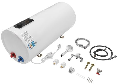 Elektrischer 80L/100L Speicher-Wassererhitzer, Boiler, elektrischer Durchlauferhitzer, Wasserboiler, wandmontierter Boiler, LED-Bildschirm mit Handbrause.100L(Tatsächliche Wasserkapazität: 60L)