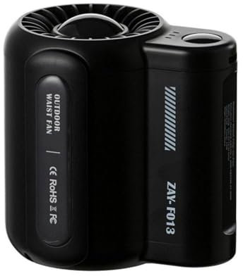 ZIRYXQ Ventilador portátil de cintura fría personal para colgar con recarga, acondicionador de mano silencioso, ventilador eléctrico portátil