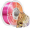 iBOSS Dreifarbiges PLA+ Filament aus Seide, 1,75 mm, 3D-Drucker-Filament PLA Plus +/-0,02 mm, 1 kg/Spule, Hochglänzende Oberfläche, Seide Rot, Gold und Lila