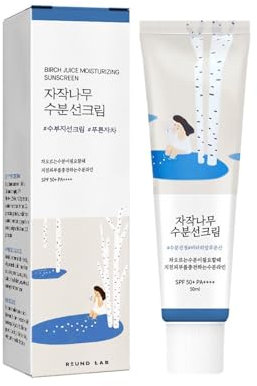 Feuchtigkeitsspendender Sonnenschutz mit Birkensaft (LSF50, 1,69 fl.oz) | Ein feuchtigkeitsspendender Sonnenschutz Korean Sunscreen kein Weißstich starker UV-Schutz meeresfreundlich und riffsicher