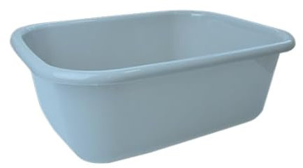 Vision4ever 1Pcs Blue Rectangular Washing Up Bowl Plastic Multi-Purpose Basin Mixing Sink Plastic Washing Up Bowl for Kitchen Sink with Cutlery Tidy